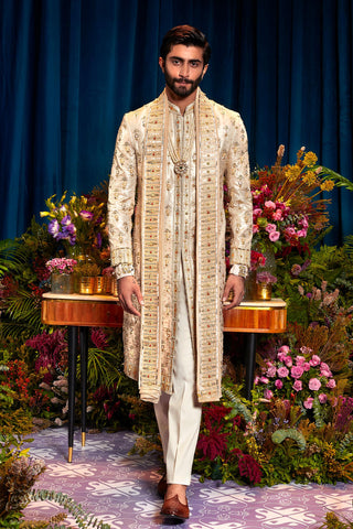 Sherwani Set Indian Wedding - Ivory adrian by Papa Don't Preach