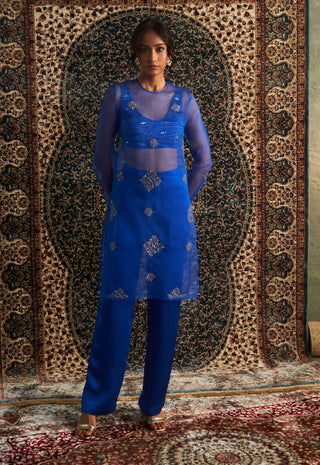 Neel embroidered straight kurta set