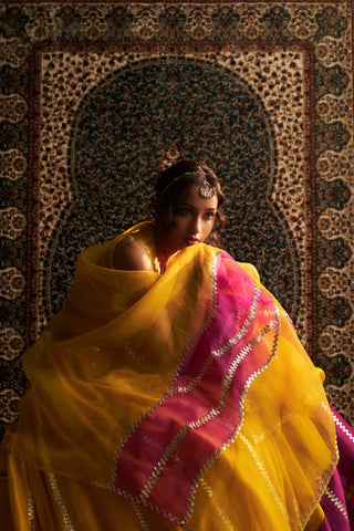 Marigold embroidered lehenga set