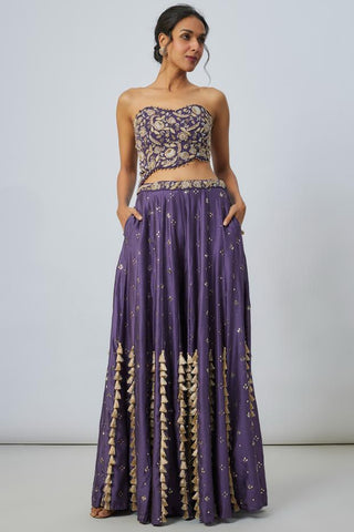 Purple choli sharara sets