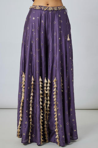 Purple choli sharara sets