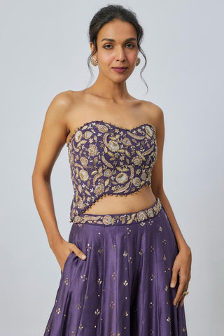 Purple choli sharara sets