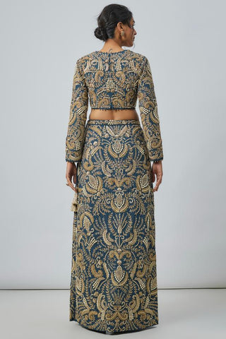 Blue choli skirt sets