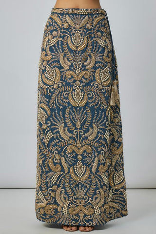 Blue choli skirt sets