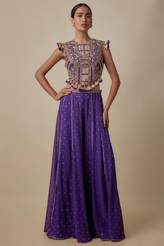 Purple sharara set