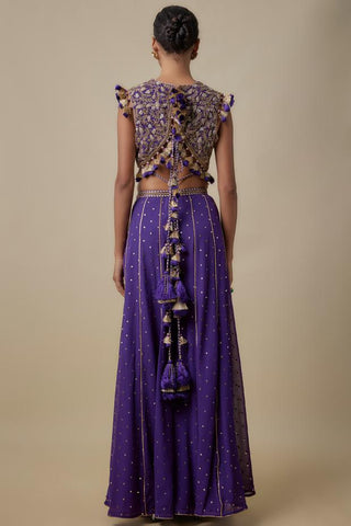 Purple sharara set
