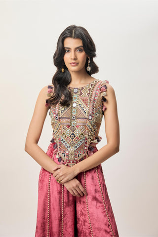 Sharara Set for Indian Wedding – Yasmin Red by Payal Singhal