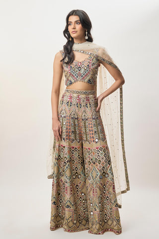 Sharara Set for Indian Wedding – Fariha Champagne by Payal Singhal
