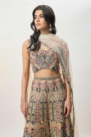 Sharara Set for Indian Wedding – Fariha Champagne by Payal Singhal