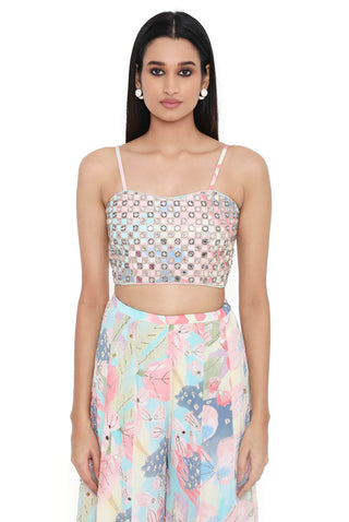 Euphoria embroidered blazer and sharara set