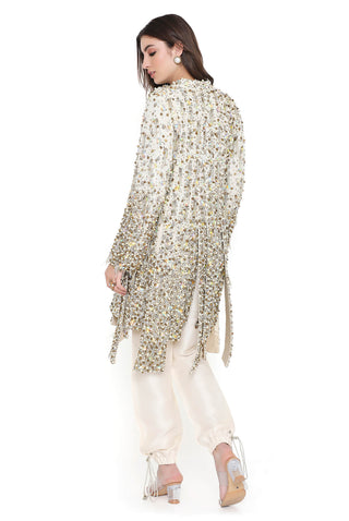 Offwhite embroidered jacket and jogger pant