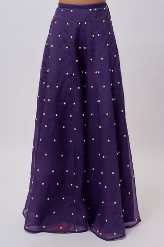 Purple jacket & sharara set