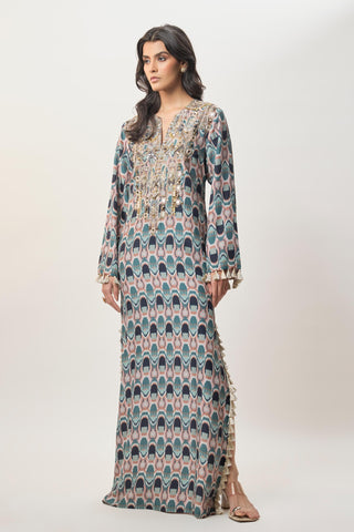 Long Kaftan for Indian Wedding – Mahsa Indigo by Payal Singhal