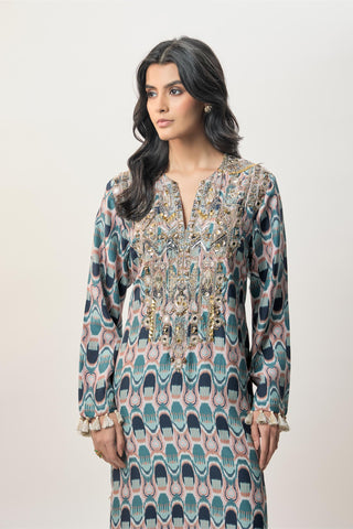Long Kaftan for Indian Wedding – Mahsa Indigo by Payal Singhal