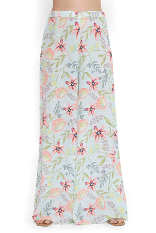 Lavender embroidered tube kurta and palazzo set