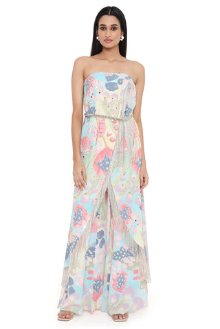 Euphoria embroidered tube kurta and palazzo set