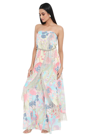 Euphoria embroidered tube kurta and palazzo set