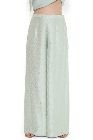 Powder blue embroidered kurta set