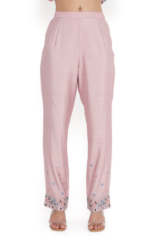 Blush pink embroidered kurta set