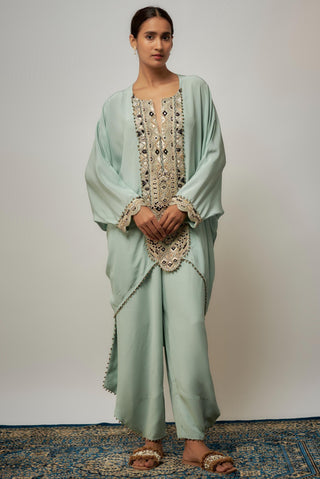 Green kaftan pant sets
