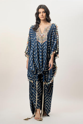 Kaftan Set for Indian Wedding – Raniya Navy Blue by Payal Singhal
