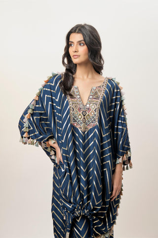 Kaftan Set for Indian Wedding – Raniya Navy Blue by Payal Singhal