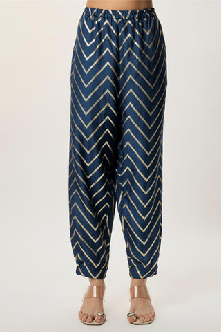 Kaftan Set for Indian Wedding – Raniya Navy Blue by Payal Singhal