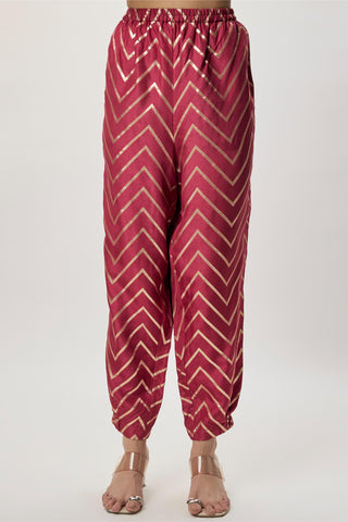 Kaftan set for Contemporary Wear â€“ Raniya Red Cranberry High-Low by Payal Singhal
