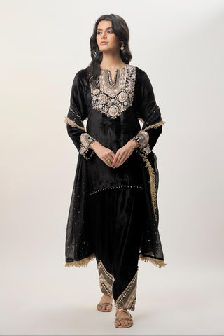 Kurta Set for Indian Wedding – Ziba Black by Payal Singhal