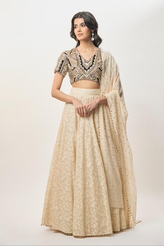 Lehenga Set for Indian Wedding – Mahtab Beige by Payal Singhal