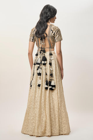 Lehenga Set for Indian Wedding – Mahtab Beige by Payal Singhal