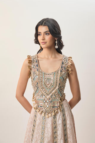 Lehenga set for Indian Wedding – Mehrsa Blush Pink Embroidered by Payal Singhal