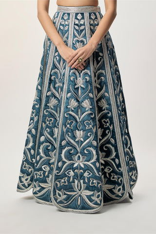 Lehenga Set for Indian Wedding – Sahar Navy Blue by Payal Singhal