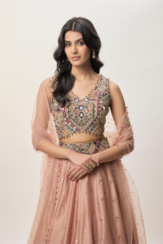 Lehenga set for Indian Wedding – Mahnaz Pink Embroidered by Payal Singhal