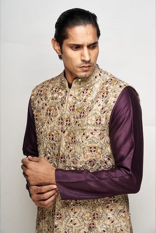 Sikander olive bandi and kurta set