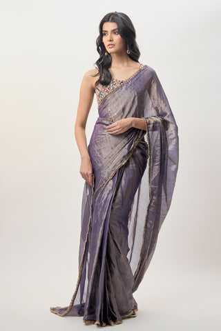 Pre-Stitched Saree for Indian Wedding – Niusha Purple by Payal Singhal