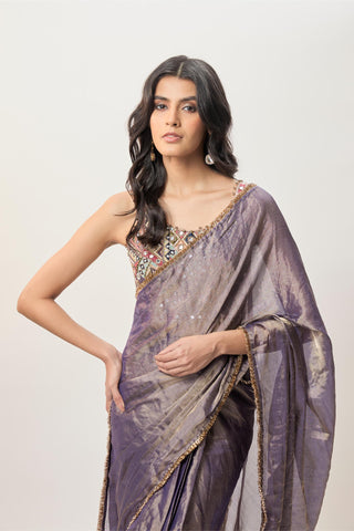 Pre-Stitched Saree for Indian Wedding – Niusha Purple by Payal Singhal