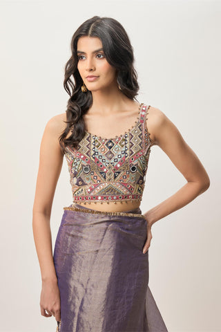 Pre-Stitched Saree for Indian Wedding – Niusha Purple by Payal Singhal