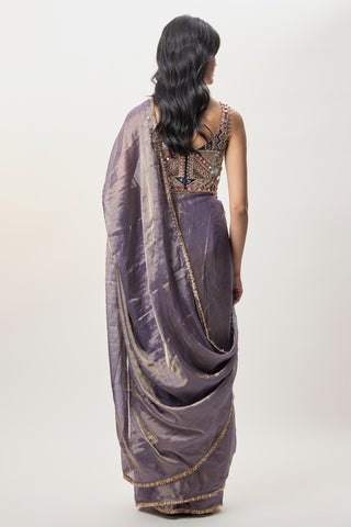 Pre-Stitched Saree for Indian Wedding – Niusha Purple by Payal Singhal