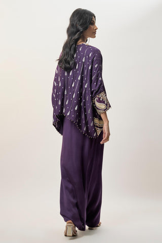 Dhoti Skirt Set for Indian Wedding – Zaya Purple by Payal Singhal