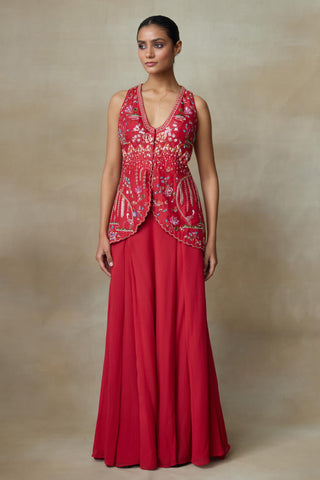 Red Kurta Set for Indian Wedding – Puffin by Shasha Gaba