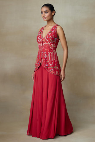 Red Kurta Set for Indian Wedding – Puffin by Shasha Gaba