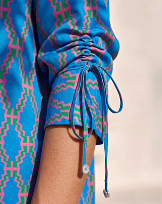 Co-ord Set Contemporary Wear - Blue Pulse Play by Nautanky