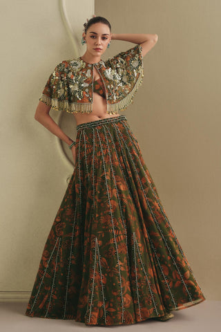 Multicolor Lehenga for Indian Wedding - Grand Festive Embroidered Set by Payal & Zinal