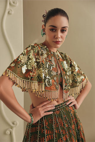 Multicolor Lehenga for Indian Wedding - Grand Festive Embroidered Set by Payal & Zinal