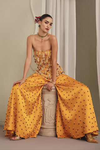 Yellow Co-ord Set for Contemporary Wear - Vibrant Summer Co-ord Set by Payal & Zinal