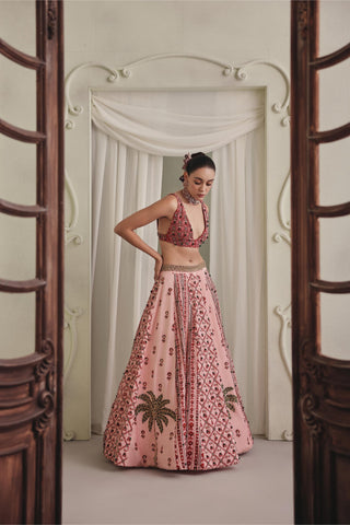 Pink Wedding Lehenga for Indian Wedding - Embroidered Bridal Lehenga Set by Payal & Zinal