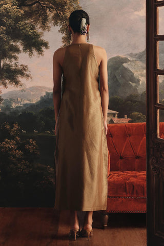 Cocktail Dress for Contemporary Wear - Luxurious Gold Sequin Dress by Payal & Zinal