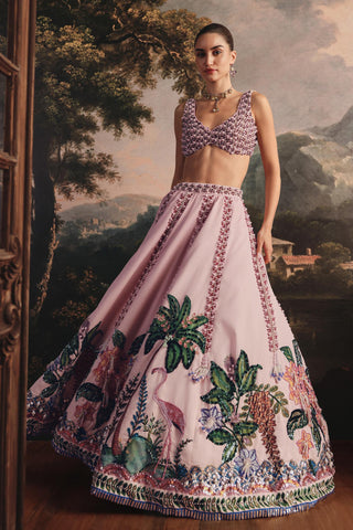 Blush Pink Lehenga for Indian Wedding - Blush Pink Embroidered Set by Payal & Zinal