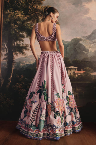 Blush Pink Lehenga for Indian Wedding - Blush Pink Embroidered Set by Payal & Zinal